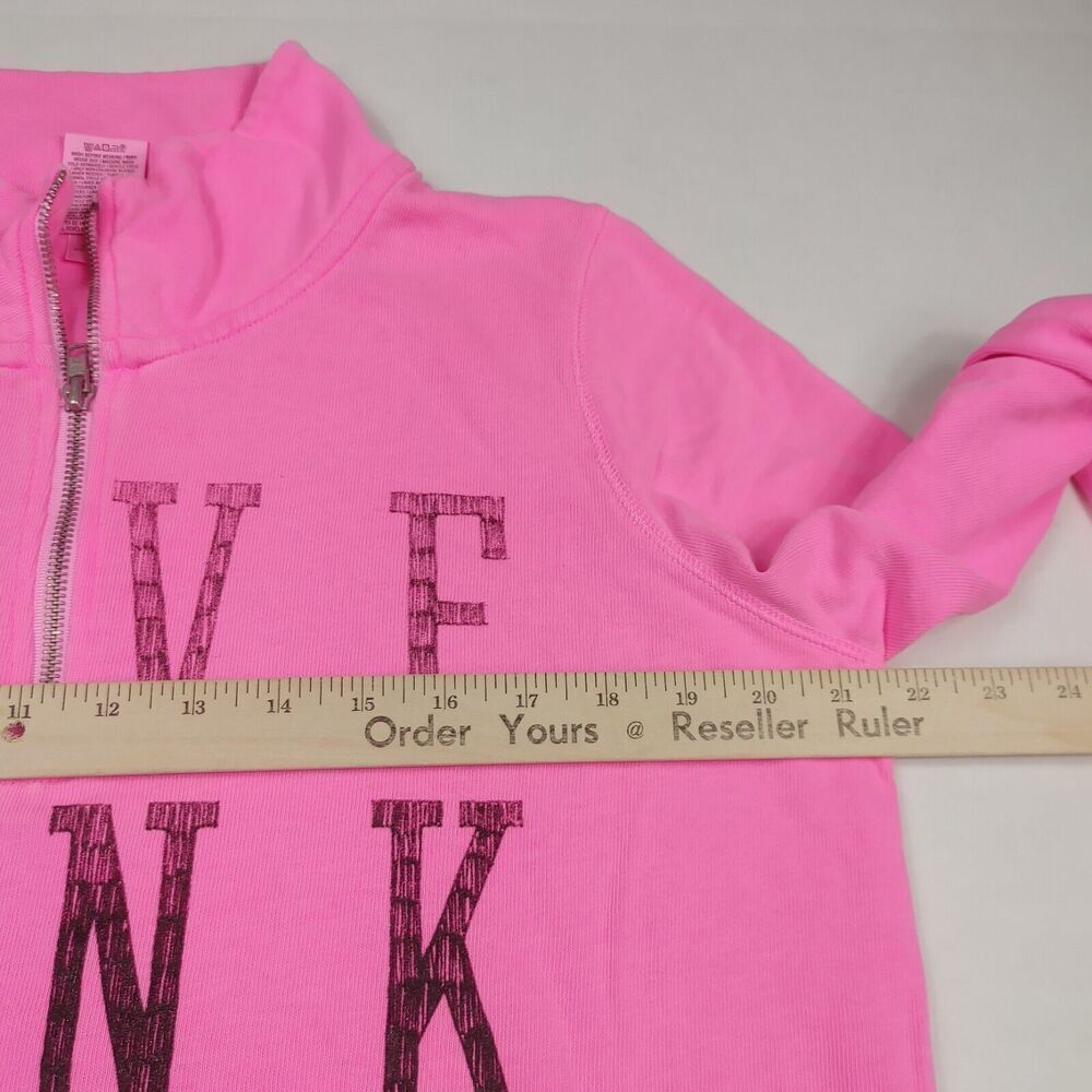 Koie PINK 1/4 Zip Sweatshirt Long Sleeve Casual Pullover Top Small - Picture 10 of 12